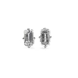 0.75 Carat Genuine White Stud Earrings