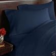 8PC King 1000 Thread Count Bed In a Bag - Blue Solid Sheet Set, Duvet Set & Down Alternative