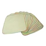 Reusable Flannel (15) Baby Wipes 100% Cotton Bleached and Unbleached (Unbleached)