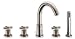 PVD Brushed Nickel Widespread Roman Tub Faucet with Body Spray PVD Brushed Nickel Widespread Roman Tub Faucet with Body Spray