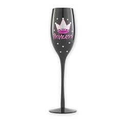 Sektglas Princess Black - schwarz, mit Kristallsteinen besetzt, im Geschenkkarton.