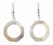 Earrings - E174 - Mother of Pearl Shell - Octagon Shape with Fire Polished Bead (1-1/4 Diameter") ~ Natural