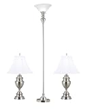 Hunter Lighting Lauren Brushed-Steel Three-Lamp Multi-Pack
