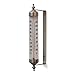 Bjerg Instruments Satin Nickel Finish Adjustable Angle 10 Inch Garden Thermometer