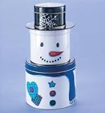Kitchen & Housewares : Stacked Snowman Tin Icy