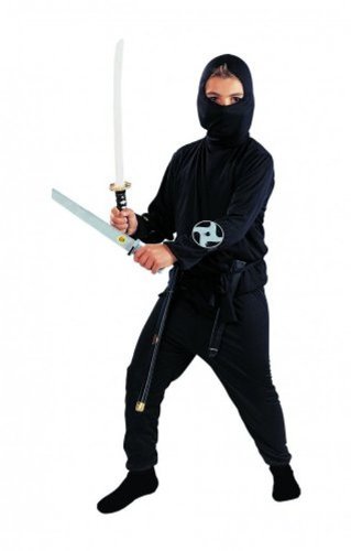 Idena 823.0209.4 – Kinder Kostüm Ninja, Faschingskostüm für Kinder, Gr. S, von 4 – 7 Jahre, Shinobi, Kunoichi