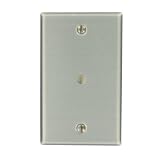 Leviton 83013 1-Gang .312-Inch Hole Device Telephone/Cable Wallplate, Aluminum, Box Mount, Aluminum