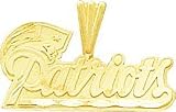 14K Gold NFL New England Patriots Logo Charm Diamond Cut