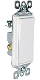 Pass and Seymour TM873WSLCC10 Three-Way Illuminated Decorator Switch 15-Amp 120-volt, Grounding, White