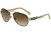 Jimmy Choo Sunglasses - Baba/S / Frame: Light Gold Lens: Brown Mirror Gold