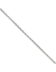 1.25mm, 14 Karat White Gold, Parisian Wheat Chain - 16 inch
