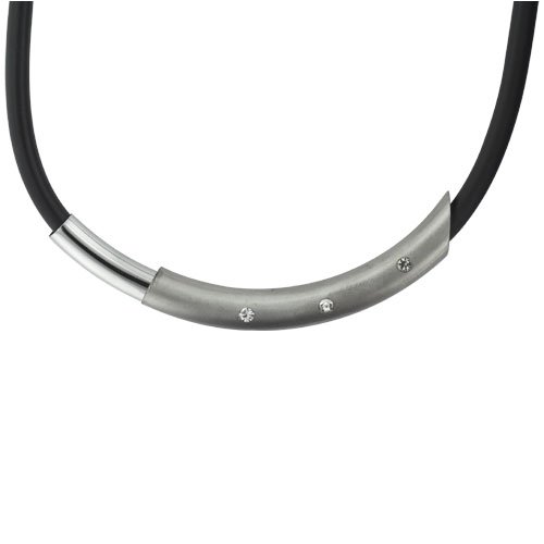 Stainless Steel Cz Studded Choker Necklaces