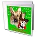 Sandy Mertens Christmas Dog Designs - Christmas German Shepherd and Friend - Greeting Cards-12 Greeting Cards with envelopes
