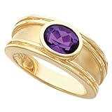 14K White or Yellow Gold Amethyst Ring -- OTHER GEMS AVAILABLE
