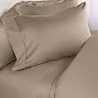 600 Thread Count Egyptian Cotton 600TC Sheet Set, Full, Taupe Solid 600 TC