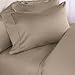 Luxurious Six (6) Piece TAN Solid / Plain, EASTERN KING Size, 1500 Thread Count Ultra Soft Single-Ply 100% Egyptian Cotton, Extra Deep Pocket Bed Sheet Set with FOUR (4) PILLOW CASES 1500TC