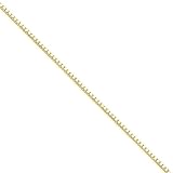 Bling Jewelry Gold Vermeil Unisex Box Chain Necklace 028 Gauge 16in 18in 20in