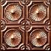 Discounted Ceiling Tile Antique Copper #106 PVC Can Be Glue on Clean Smooth Flath Surface, Also Can Glued Over Secure Popcorn 24"x24" with Overlaping Edges Ul Rated.
