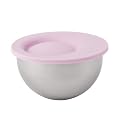blinQ Stainless Steel Prep Bowl with lid pink