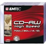 Emtec 10x Rewritable CD-RW - 5 Pack