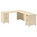 Volcano Dusk L-Shape Computer Desk w 34 in. Return (Driftwood Dream White)