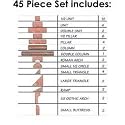 Guidecraft 93402 Unit Blocks (45 Pcs.)