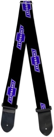 General Motors Theme Nylon Guitar Strap - Chevrolet Chevy Bowtie Logo Repeat