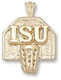 Iowa State Cyclones ISU Basketball Backboard Pendant - 14KT Gold Jewelry