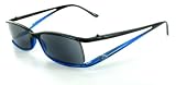 Tahoe Full Sun Readers Sunglasses (NOT A BIFOCAL) for youthful and active men and women who like to look great while reading in comfort in the sun. (Blue +1.50)