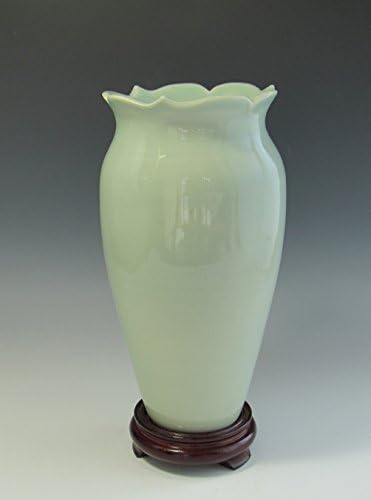 Ceramic Vase, Handmade Pottery Flower Vase, Porcelain Vase with Celadon glaze by Susan Fontaine