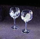 Leopard Crystal Wine Glasses Set of Two