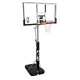 Spalding 72307PR Portable Basketball System with 52-Inch PolyCarbonate Backboard