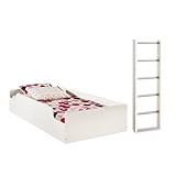 South Shore Furniture, Logik Collection, Loft Top Bunk & Ladder, Pure White ....