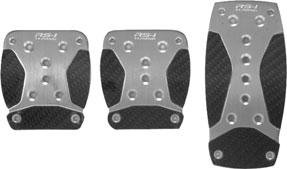 3 PC. ANODIZED NICKEL PEDAL W/ BLACK CARBON FIBER