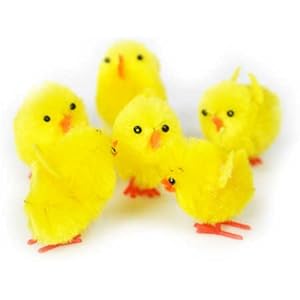 4 Packages of 6-1-1/4" Chenille Easter Chicks - 24 Total Chicks