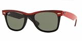 313mfIwo0lL. SL160  RAY BAN RB 2143 WAYFARER II SUNGLASSES (47 22, 955 TOP RED ON BLACK/CRYSTAL GREEN)