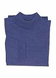 Roberto Villini Sky Blue Merino Wool Mock Neck Pullover