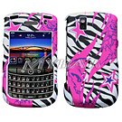 LIZZO ZEBRA PRINT DESIGN SNAP-ON FACEPLATE CASE CELL PHONE COVER FOR BLACKBERRY TOUR 9630