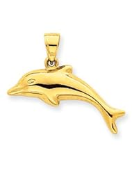14k Gold Dolphin Pendant