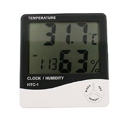 LCD Display Temperature and Humidity Meter with Alarm Clock Hygrometer