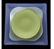 11" Square Seaglass Dinner Plate (Blue)