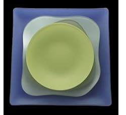 11" Square Seaglass Dinner Plate (Blue)