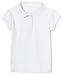 Dockers Girls 7-16 Short Sleeve 3 Button Interlock Polo-School Uniform,White,Medium