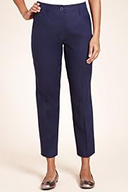 Pure Linen Flat Front Tapered Cropped Trousers