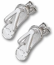 5/8" Chevy Bow Tie Logo Flip Flop Post Earrings - Sterling Silver Jewelry