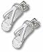 5/8" Chevy Bow Tie Logo Flip Flop Post Earrings - Sterling Silver Jewelry