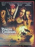 Pirates of the Caribbean - Signed 11x14 (Loby Card) By Johnny Depp, Orlando Bloom, Geoffrey Rush, Keira Knightley and Jerry Bruckheimer