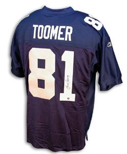 Amani Toomer Signed New York Giants Authentic NFL Reebok Blue Jersey