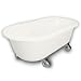 American Bath Factory B1-3700-BB-DM7-M2-35-SN Madeline Double Ended Clawfoot Bathtub in Bisque, Cann
