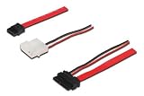 Produkt-Bild: Assmann Serial ATA Kabel Slimline Kabel SATA 1 x 13 pol / Stecker auf 1 x 7 pol SATA / Stecker 1 x 4 pol / Stecker 0.5 m